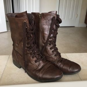 🌸Brown Combat Boots